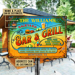 USA MADE Customized Personalized Grilling Summer Listen To The Good Music Custom Classic Metal Signs