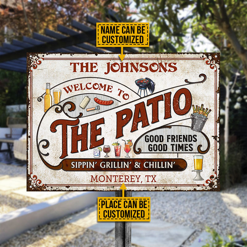 USA MADE Customized Personalized Patio Grilling Red Sippin Grillin Custom Classic Metal Signs