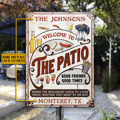 USA MADE Customized Personalized Patio Grilling Vertical Red Listen To The Good Music Custom Classic Metal Signs