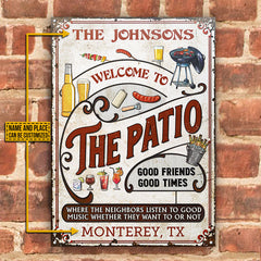 USA MADE Customized Personalized Patio Grilling Vertical Red Listen To The Good Music Custom Classic Metal Signs