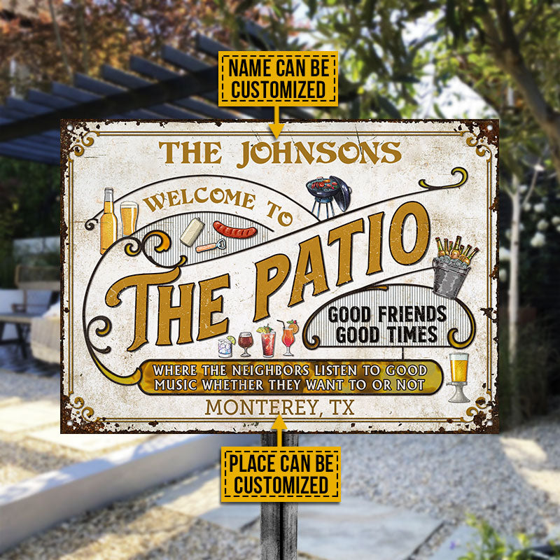 USA MADE Customized Personalized Patio Grilling Red Listen To The Good Music Color Custom Classic Metal Signs