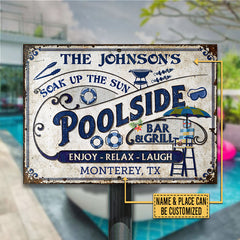 USA MADE Customized Personalized Pool Bar & Grill Customized Classic Metal Signs