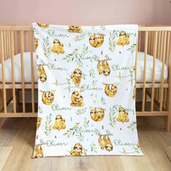 Woodland Baby Blanket, Personalized baby Blanket, Woodland Animal Baby Blanket