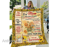 Personalized To My Mom Sunflower Blanket - Mother's Day Blanket Gift - I Will Always Love You