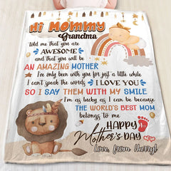 To My Mommy I Love You, Happy Mother's Day Blanket - Mother's Day Blanket