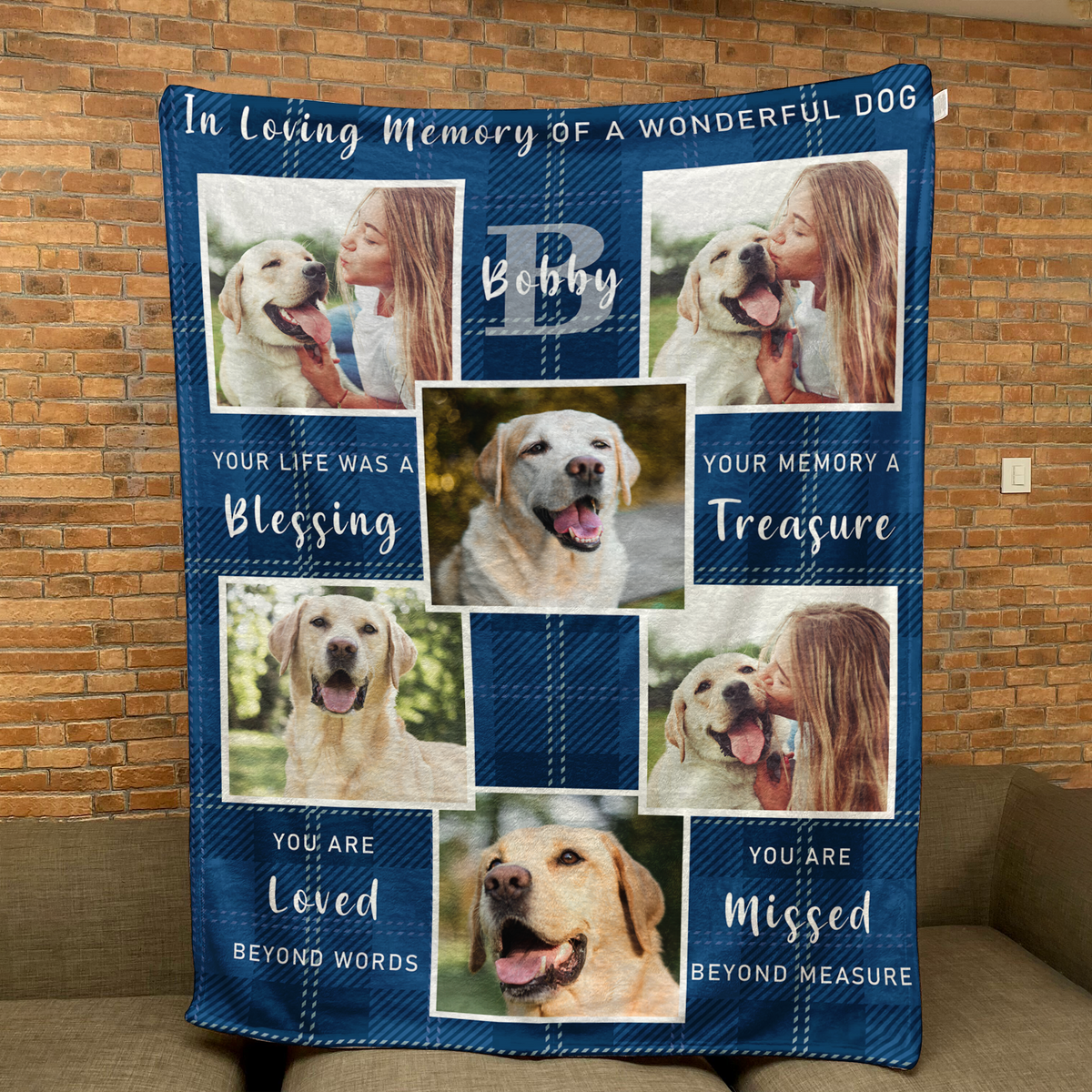 USA MADE You Are Missed - Personalized Photo Blanket