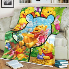 Pooh Eeyore Tigger Piglet Disney Inspired Bedroom Livingroom Office Home Decoration Sherpa Blanket Fleece Blanket Funny Gifts