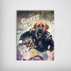 USA MADE Football League 'New Orleans Dog' Personalized Pet Poster | Custom Pet Portrait Football Dog, Cat Canvas , Poster, Digital Download | Dog Dad Gift , Dog Mom Gift , Personalized Pet Canvas Gifts