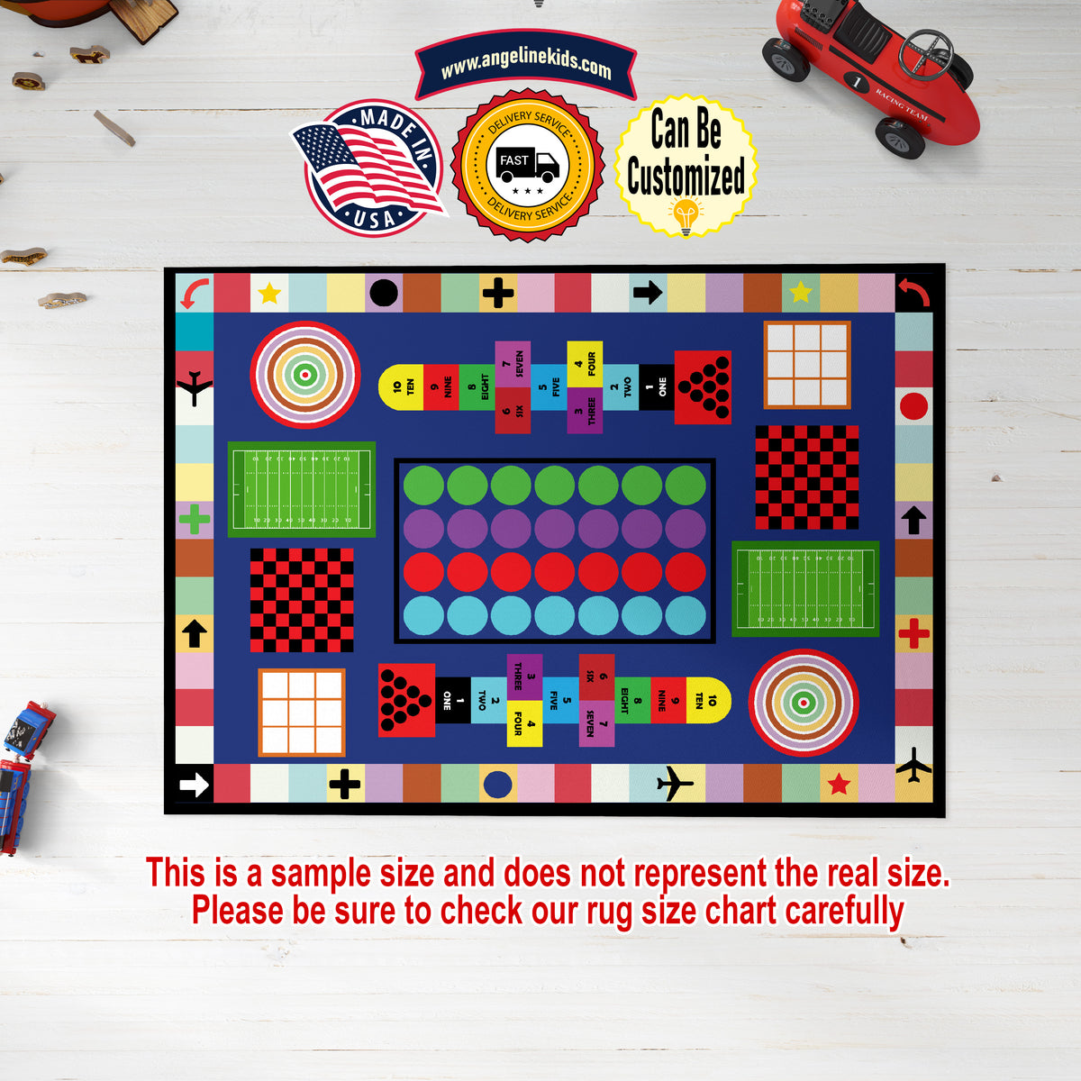 Custom Board Game Kids Rug, All Board Game Kids Play Mat, Personalized Baby Nursery Initial Rug, Custom Chinese checkers Hopscotch Dart Board Board Game Carpet Playtime