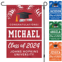 USA MADE Double Side Print Personalized Garden Flag Congratulations Graduate - Graduation gift 2024 - Senior 2024 - Class Of 2024