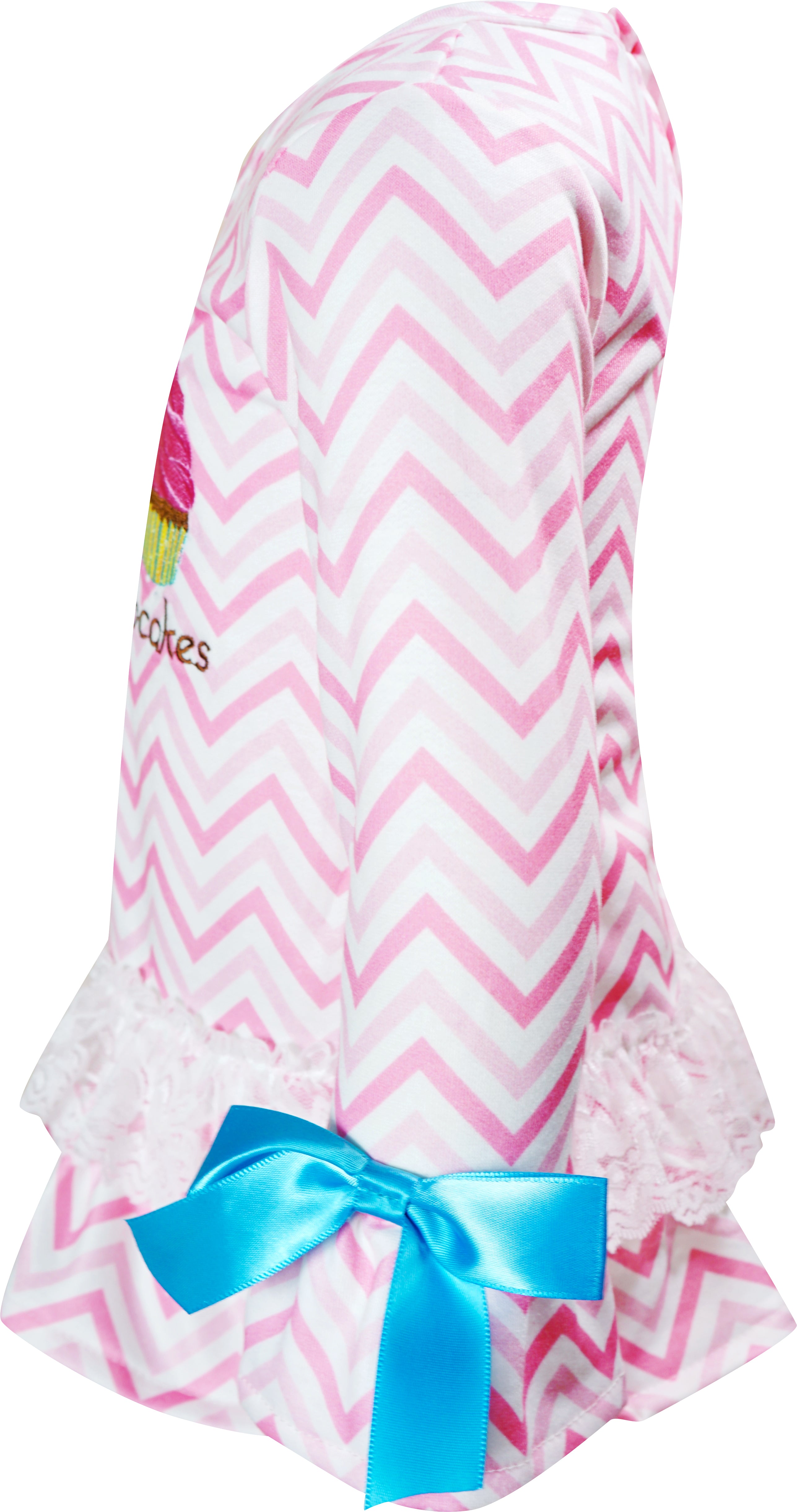 Baby Toddler Little Girls Valentines Peace Love Cupcake Ruffle Top Pants Set Pink Chevron - Angeline Kids
