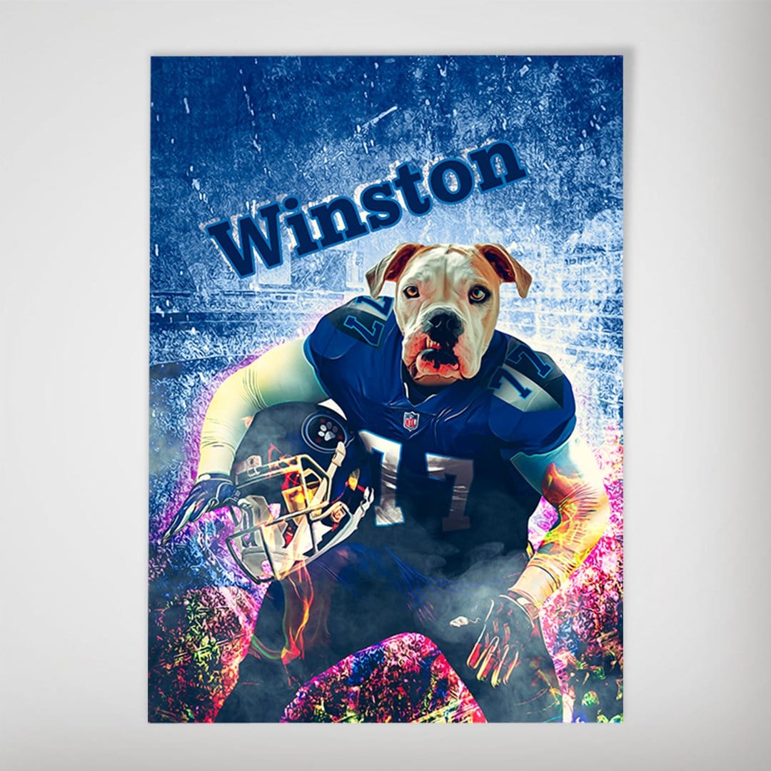 USA MADE Football League 'Tennesee Doggos' Personalized Dog Poster