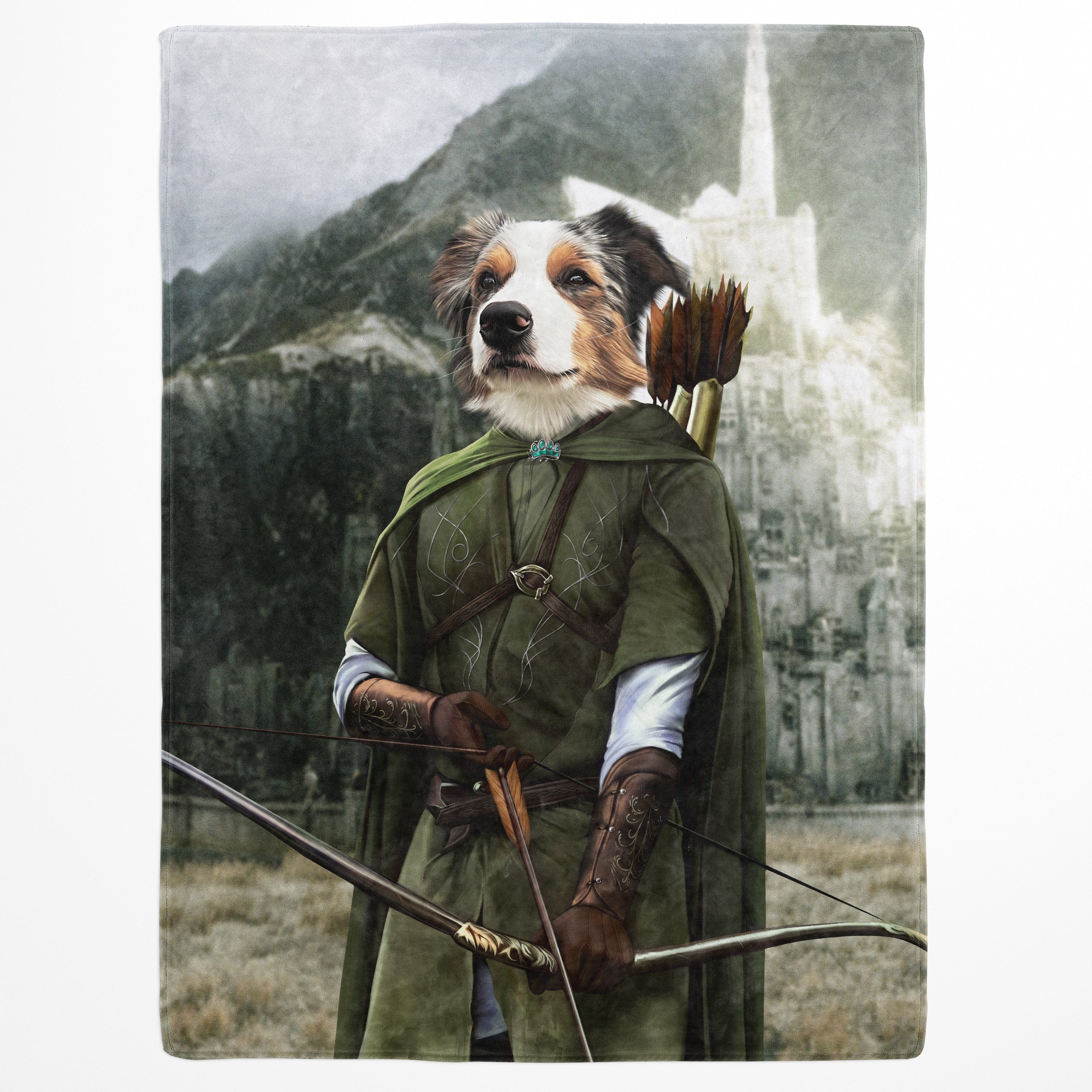 Crown and Paw - Blanket The Archer - Custom Pet Blanket 30" x 40" / Background 1