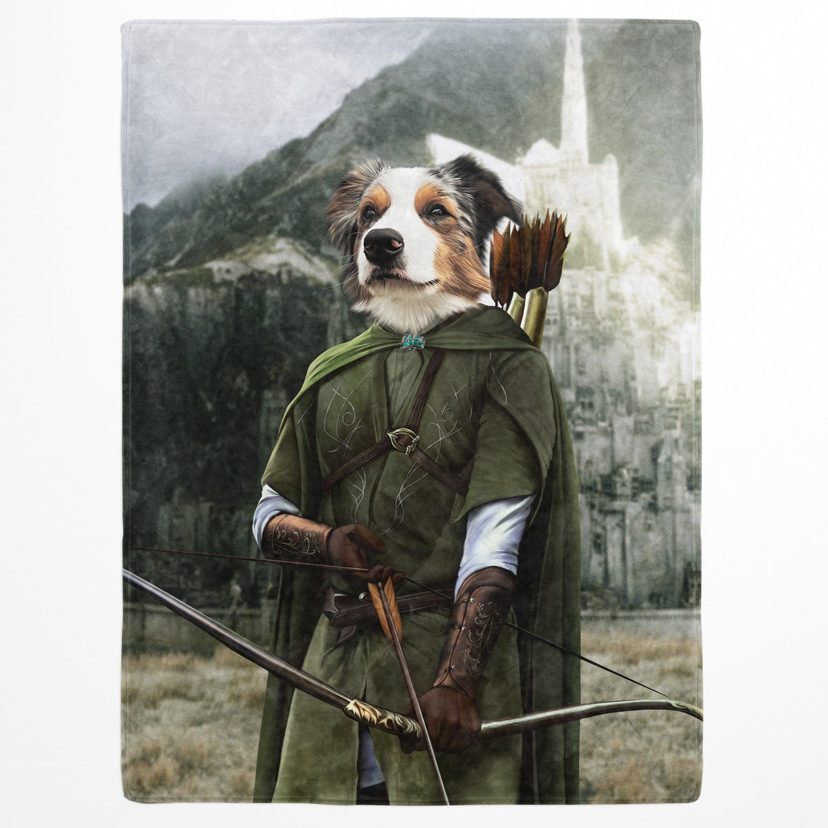 Crown and Paw - Blanket The Archer - Custom Pet Blanket 30" x 40" / Background 1