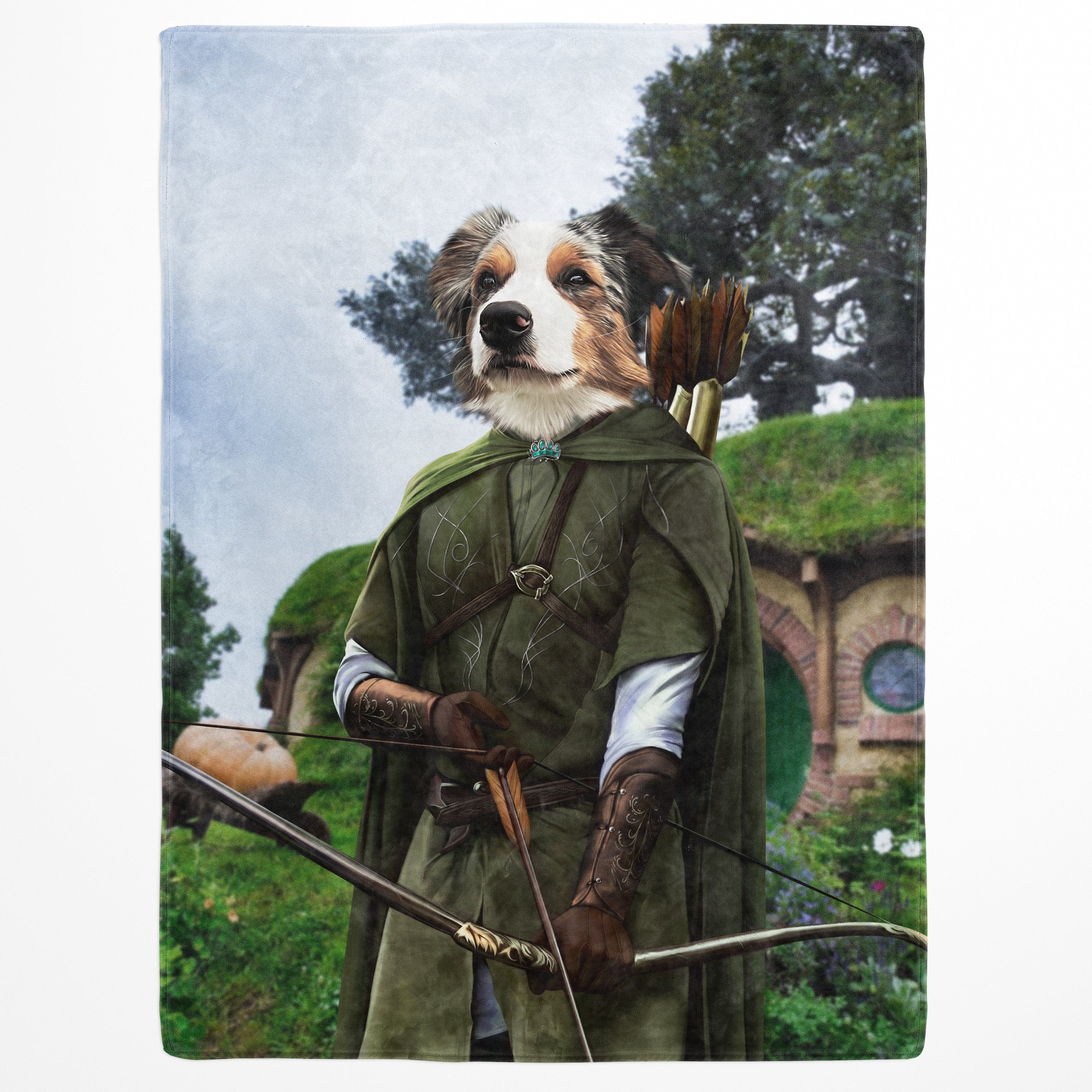 Crown and Paw - Blanket The Archer - Custom Pet Blanket 30" x 40" / Background 2