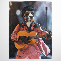 The Rock and Roll King - Custom Pet Blanket