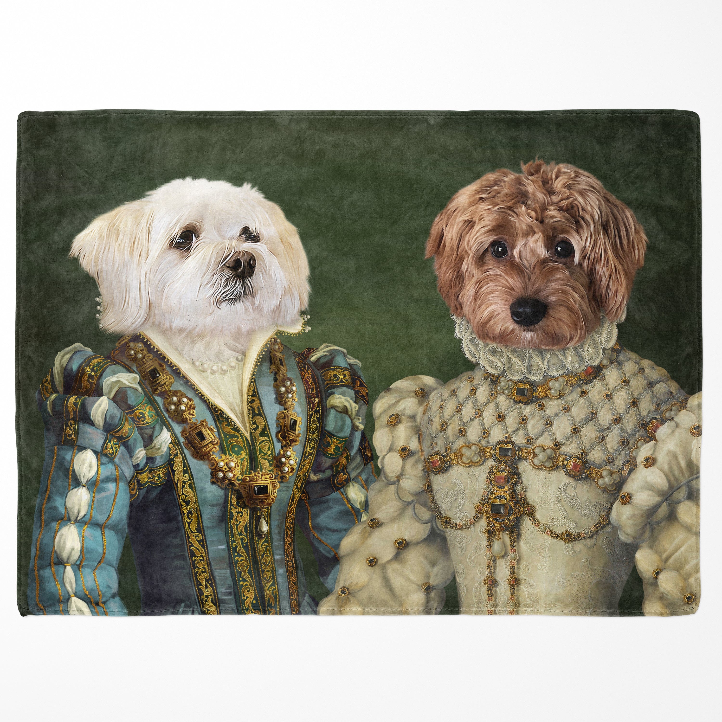 The Sapphire Queen and Princess - Custom Pet Blanket