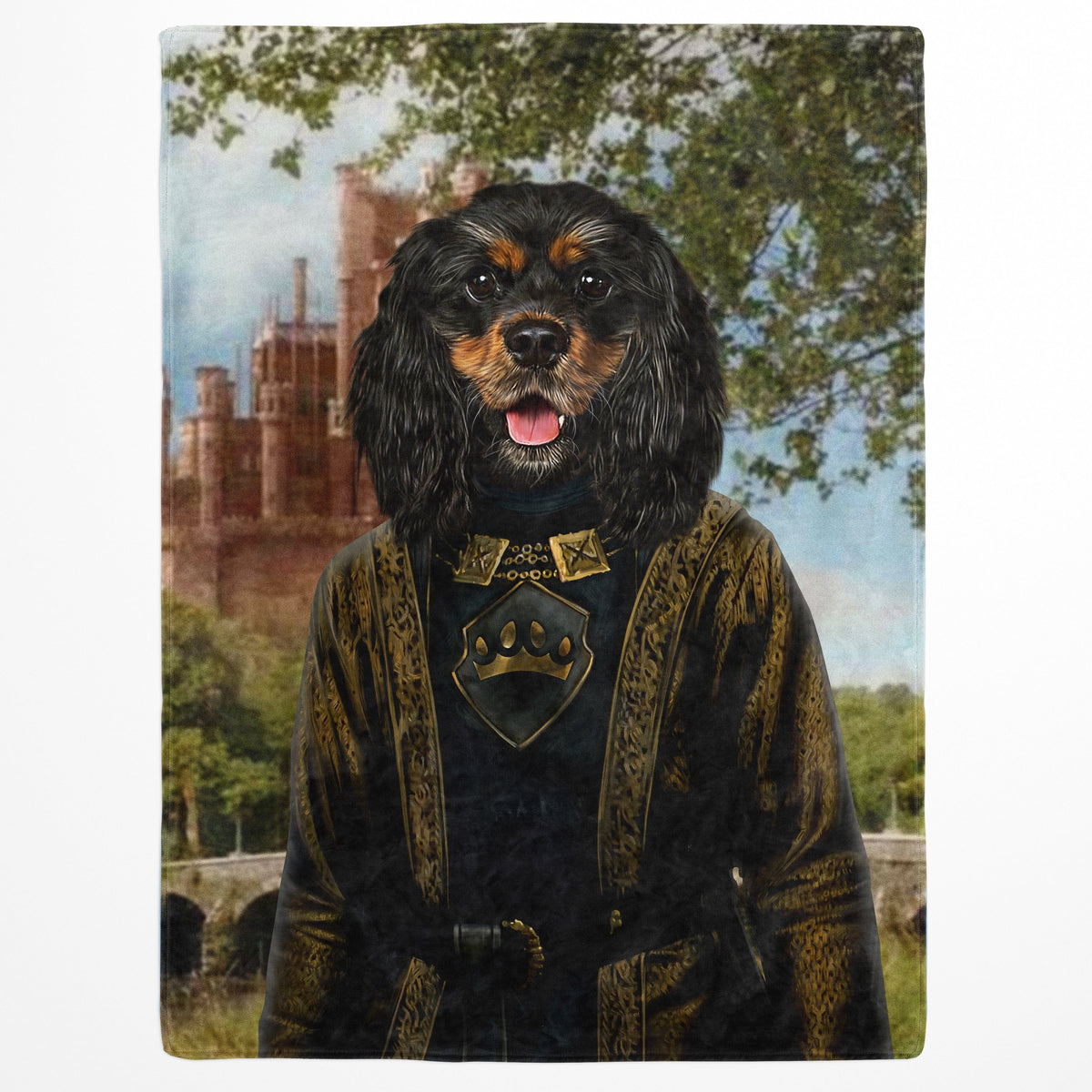 Crown and Paw - Blanket The Sea Lord - Custom Pet Blanket 30" x 40" / Castle 1