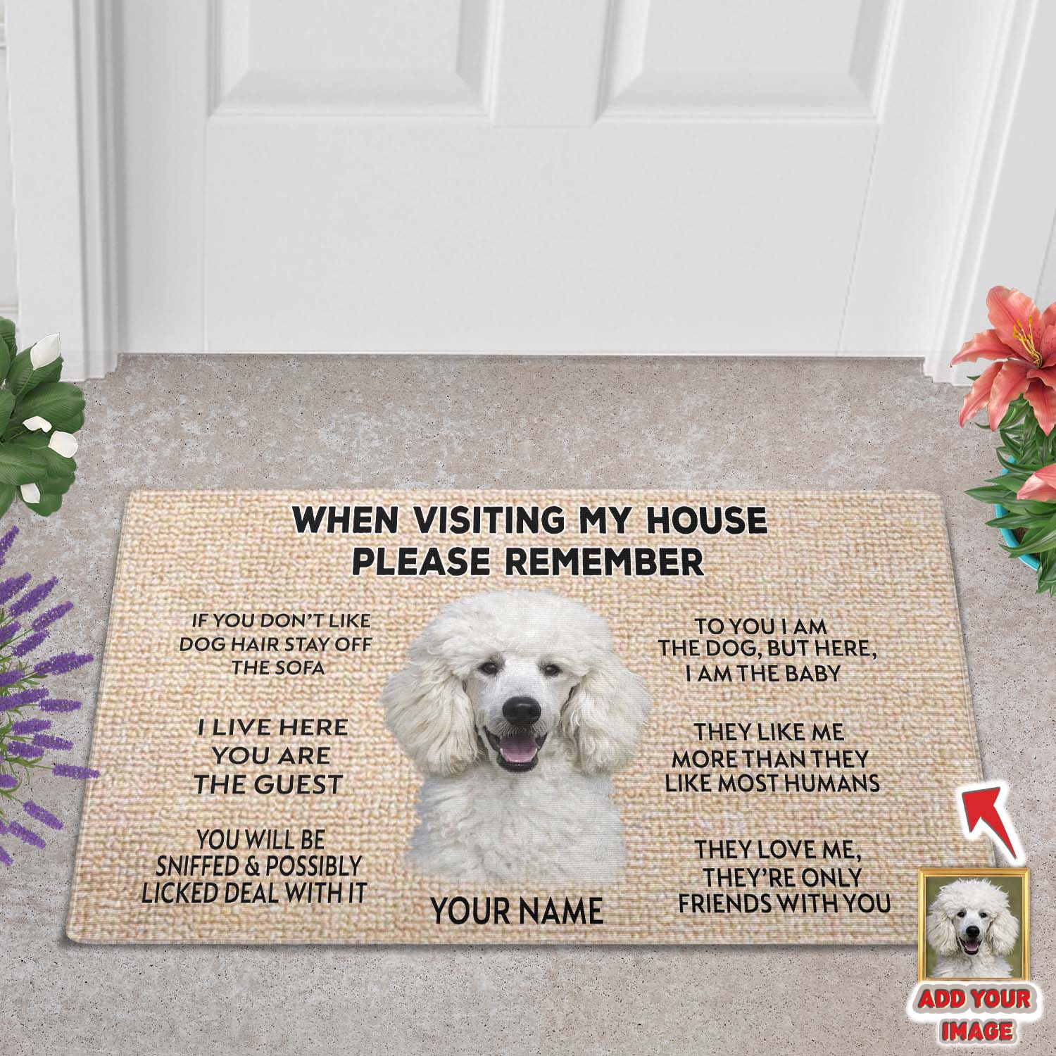 USA MADE When Visiting My House Doormat | Personalized Pet Doormat, Floormat, Kitchenmat Home Decor