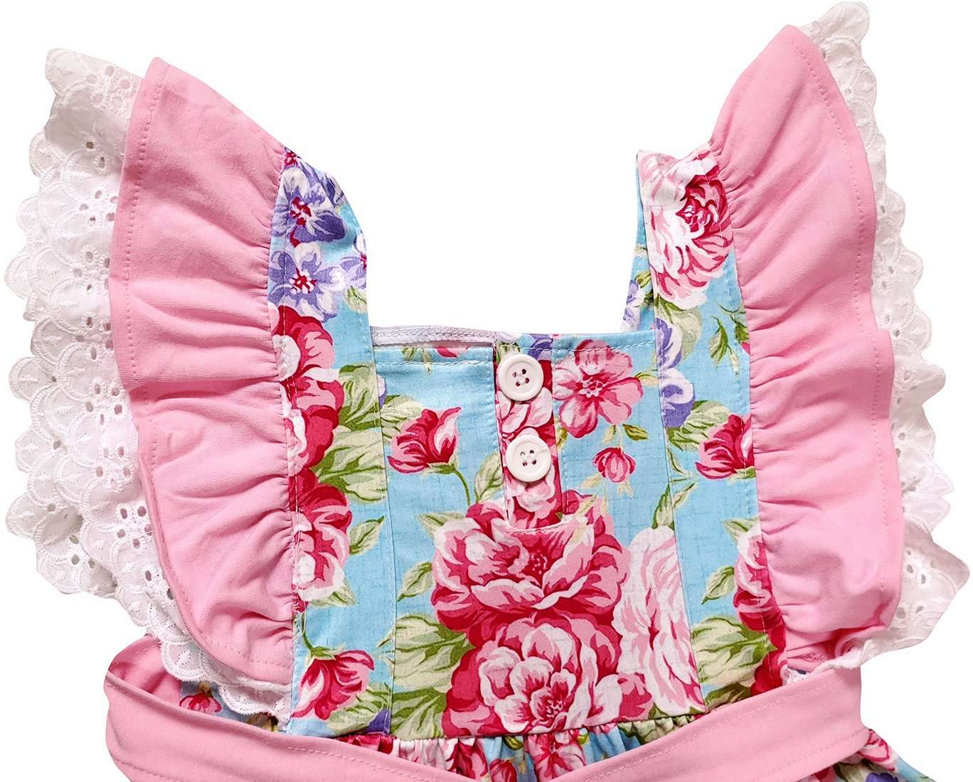 Angeline Kids:Baby Little Girls Boutique Floral Unicorn Ruffle Dress Legging Set