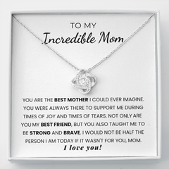To My Incredible Mom | Thank you For Supporting Me | Necklace