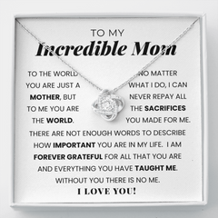 To My Incredible Mom | You Are Important In My Life | Necklace