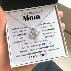 To My Beloved Mom | Your Love Shines Brightly | Necklace