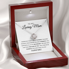To My Loving Mom | I Am Forever Thankful For You | Necklace