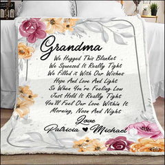 Personalized to My Mom Butterfly Flowers Blanket, Mother's day blanket for mom, grandma