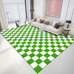 Checkerboard Area Rug | Retro Checkers Carpet, Floormat, Kitchenmat