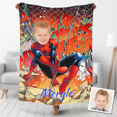 USA MADE Custom Blankets Personalized Photo Swing Spiderboy Blanket