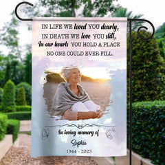 USA MADE In Life We Loved You Dearly In Death We Love You Stil, Memorial Personalized Garden Flag, Memorial Gift| Personalized Memorial Gift