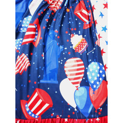 Angeline Kids:Happy Birthday America Dress Capri Set