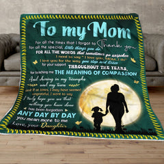 To My Mom Blanket, Personalized Throw Blanket For Mom, Customized Message Blanket For Mother, Mother's Day Gift, Birthday Idea Gift