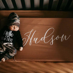 Color Story | Rust Personalized Crib Sheet