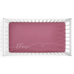 Color Story | Dusty Rose Personalized Crib Sheet