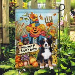 Welcome To My House - Personalized Cute Pet Photo And Name Flag - Gift For Pet Lovers