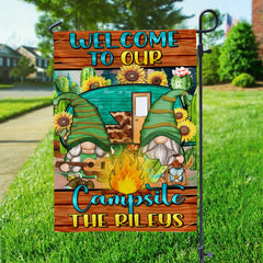 Welcome To Our Campsite - Personalized Cutie Flag