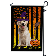 Pumpkin And Pet, Happy Halloween - Personalized Photo Flag - Gift For Pet Lover, Halloween Gift