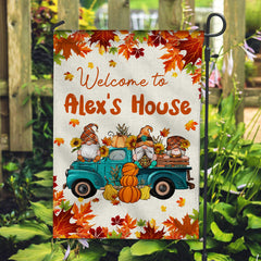 Welcome To The House - Personalized Family Name Flag - Gift For Family