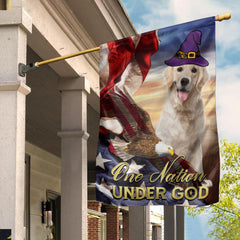 One Nation Under God - Personalized Pet Photo Flag - Halloween Gift, Gift For Pet Lovers