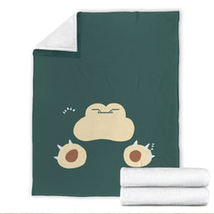 USA MADE Personalized Snorlax Blanket Manga Cartoon Gift – Anime PK Gift For Kids – Baby Blanket