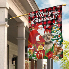 USA MADE Merry Christmas Pet - Personalized Pet Photo And Name Flag - Christmas Gift, Gift For Pet Lovers